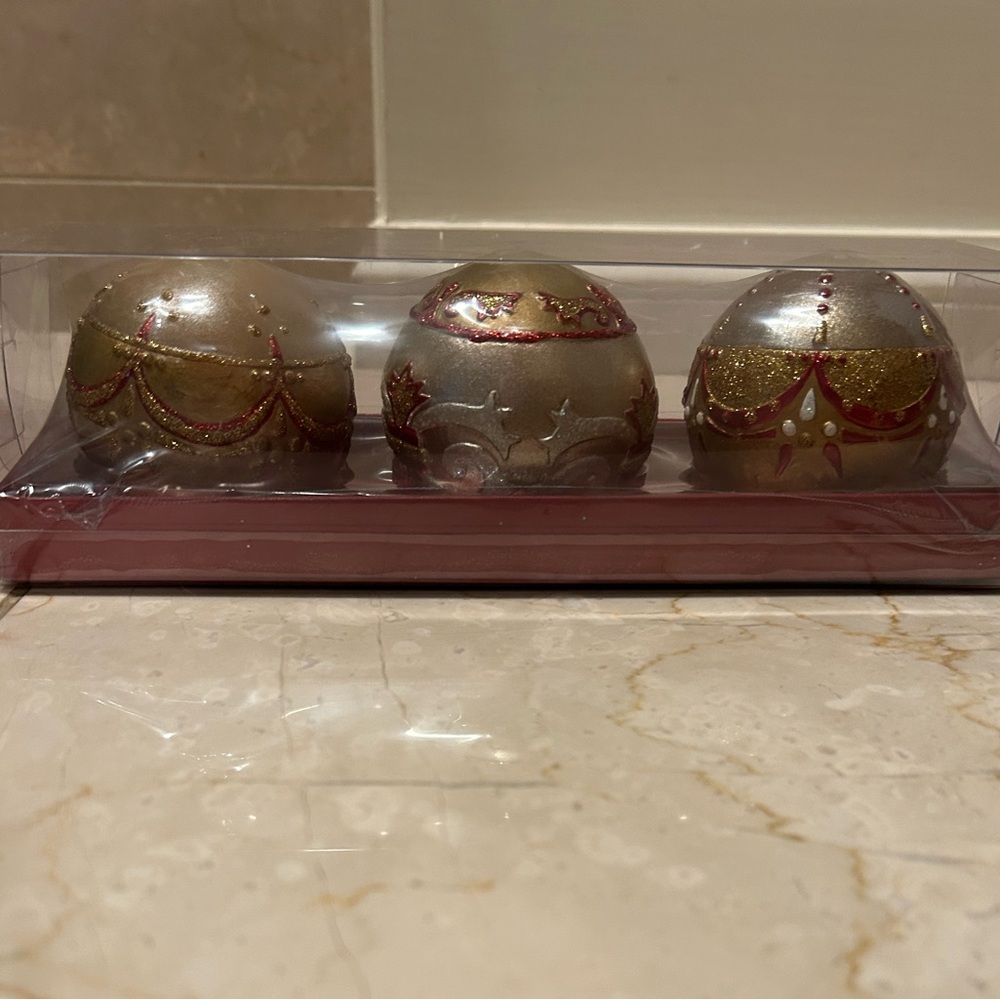 Illuminations Gold Ornament Candles